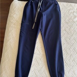 Navy Jogger Pants with Drawstring